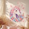Yousheng Static Window Cling, Unicorn Pattern Wall Decal, Waterproof Removable No Glue Mark Glass Sticker, Ceramic Tiles Bedroom