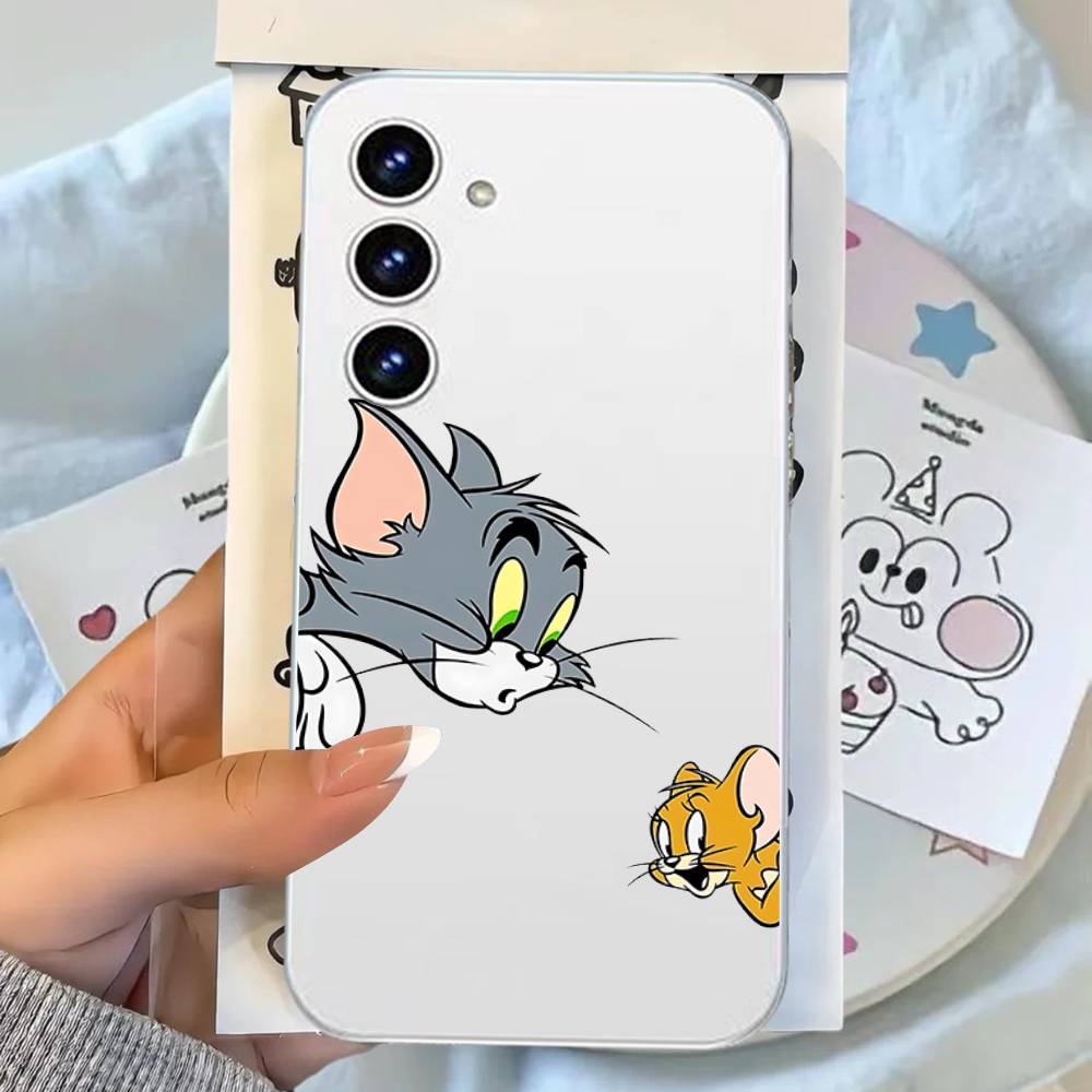 Coque de téléphone mignonne Jerry et Tom Pour Samsung Galaxy Coque transparente A52 A12 A51 S21 Edge S22ULTRA S23 S24 S20LITE Plus Ultra