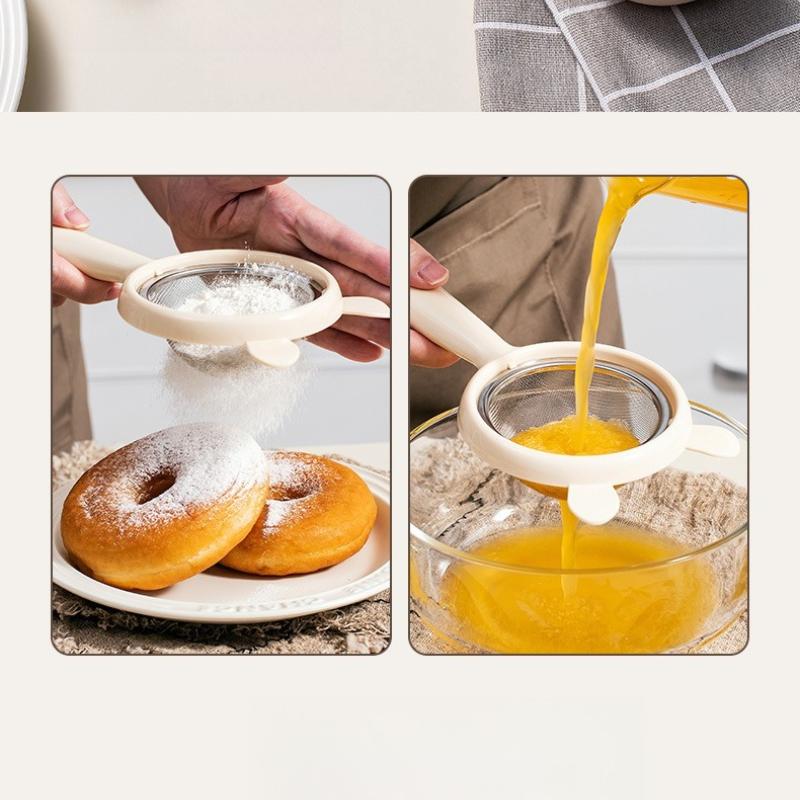 Mesh Strainer Rice Strainer Fine Mesh Removable Net Stainless Steel Colander with Handle Sieve Sifters for Food Baking Kitchen