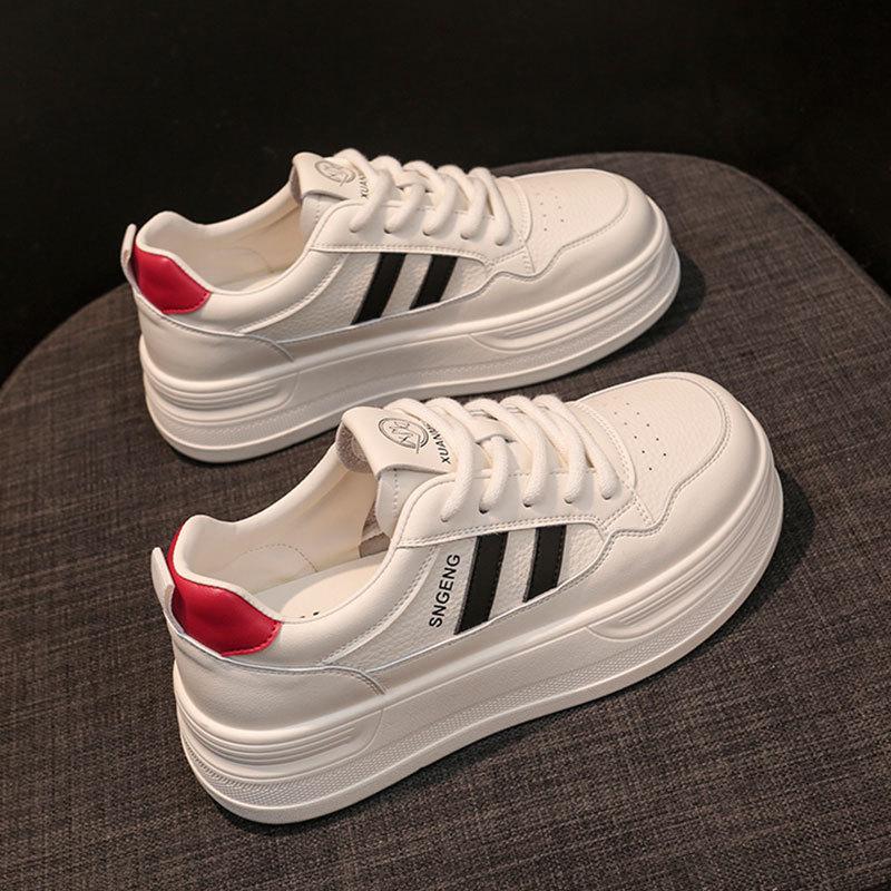 The first layer of cowhide thick sole heightening little white shoes children's models 2025 autumn new versatile board shoes casual sports women's s