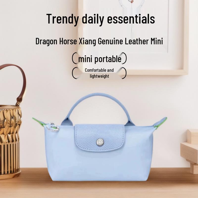 Dragon Inlaid Nylon Dumpling Shoulder Bag with Mobile Pocket