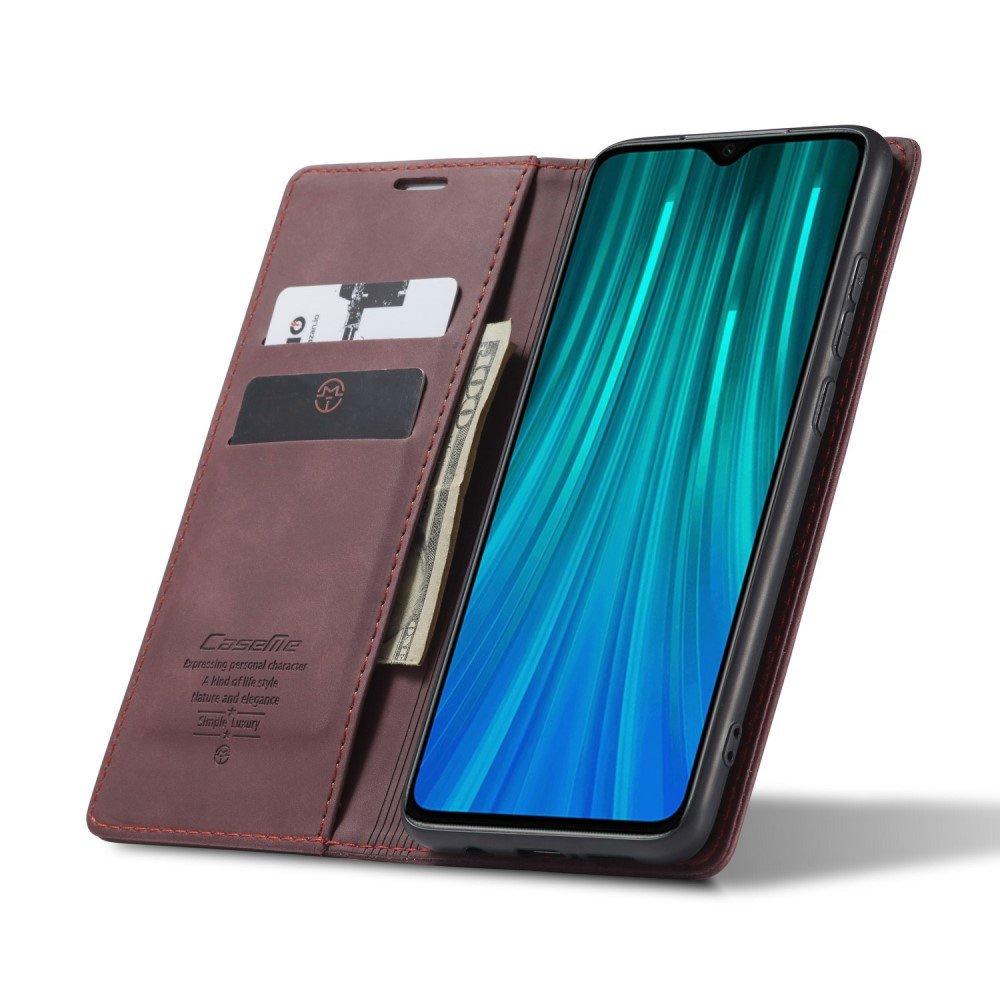 CASEME case for Xiaomi Redmi Note 8 Pro, Leather Wallet Case, red