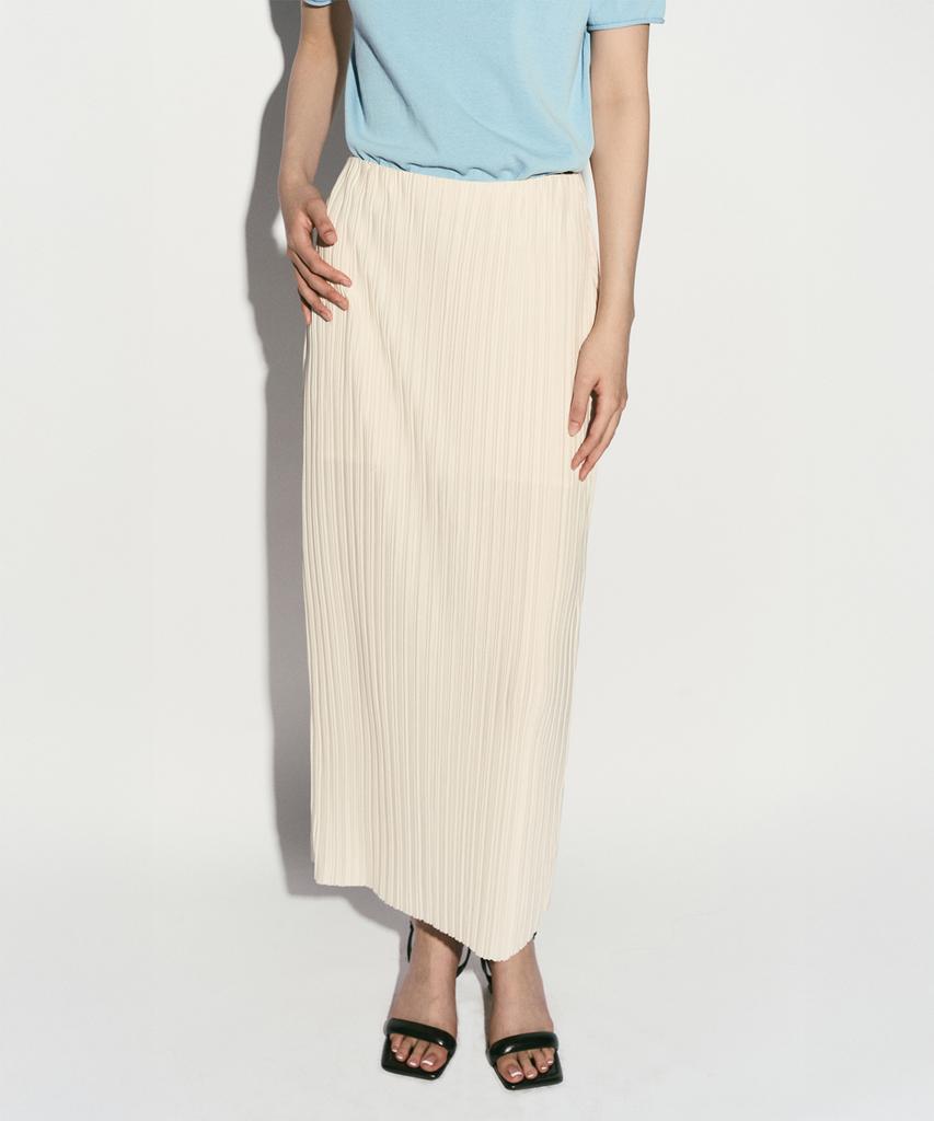 RE RHEE Pleated Maxi Skirt