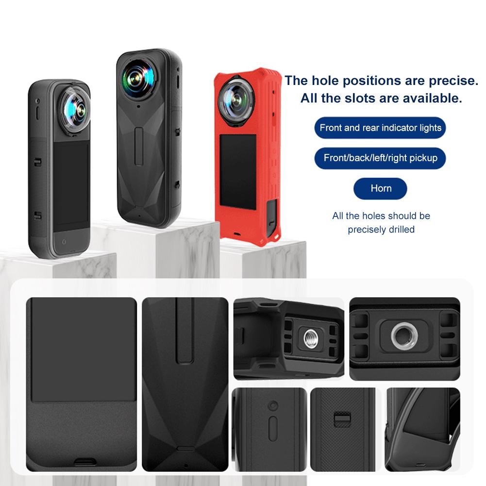 Silicone Protective Case Camera All-round Protection Cover Dustproof Silicone Protective Cover for Insta360 X5 Sports Camera