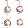 DIY Christmas Xmas Wreath Cute Santa Hanging Ornaments Christmas Tree Accessories  Window Props