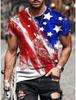 Maglietta Estiva da Uomo Stampa 3d Bandiera USA Maglietta Oversize Magliette Top Casual Manica Corta Moda Streetwear Americana Abbigliamento Uomo