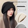 Women's Winter Knitted Wool Beanie with Ear Protection - Korean Style, Versatile Fit for Large Head Circumference.