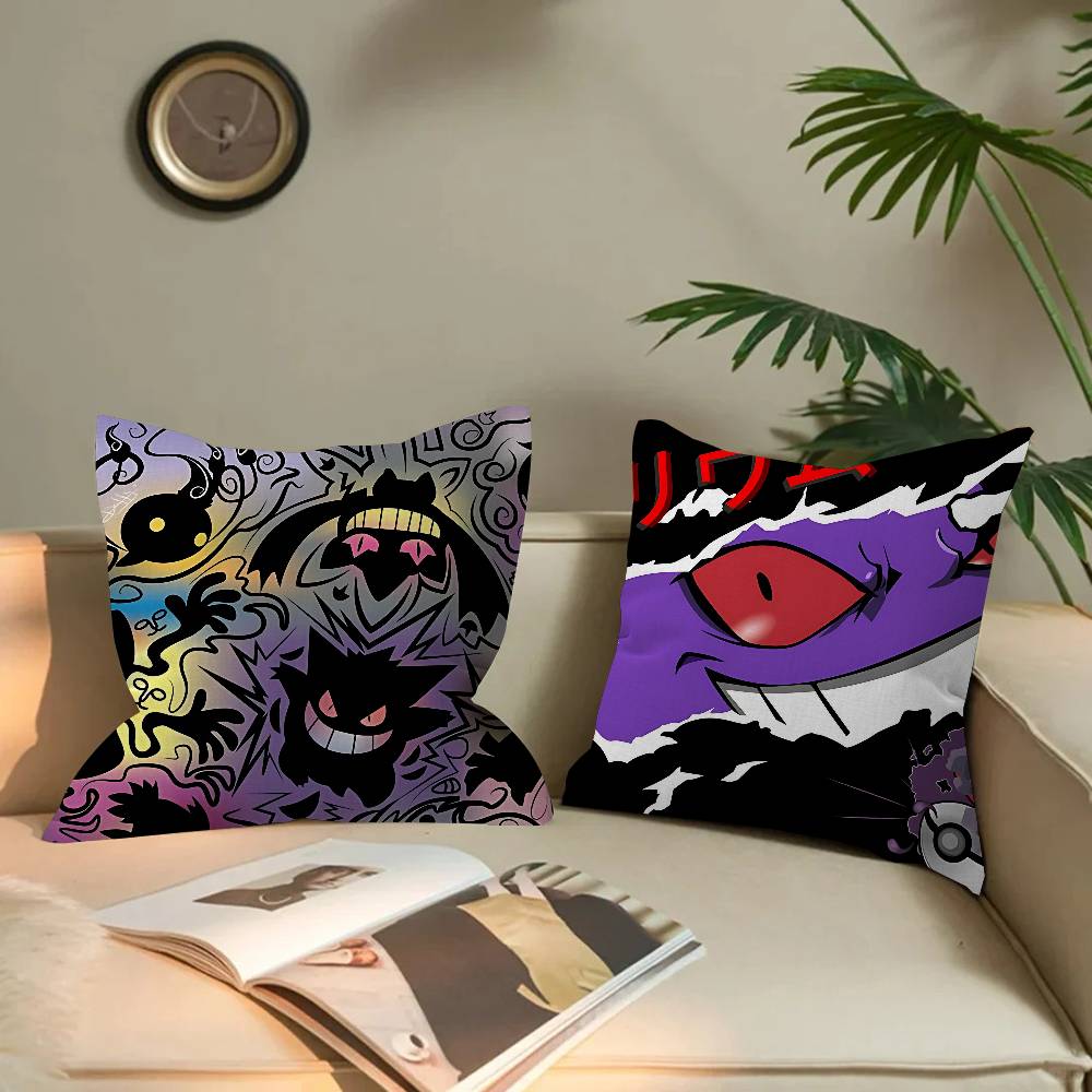 P-Pokemon Gengar Anime Pillow Cover Design Cushion Cover Decor Holiday Decorati