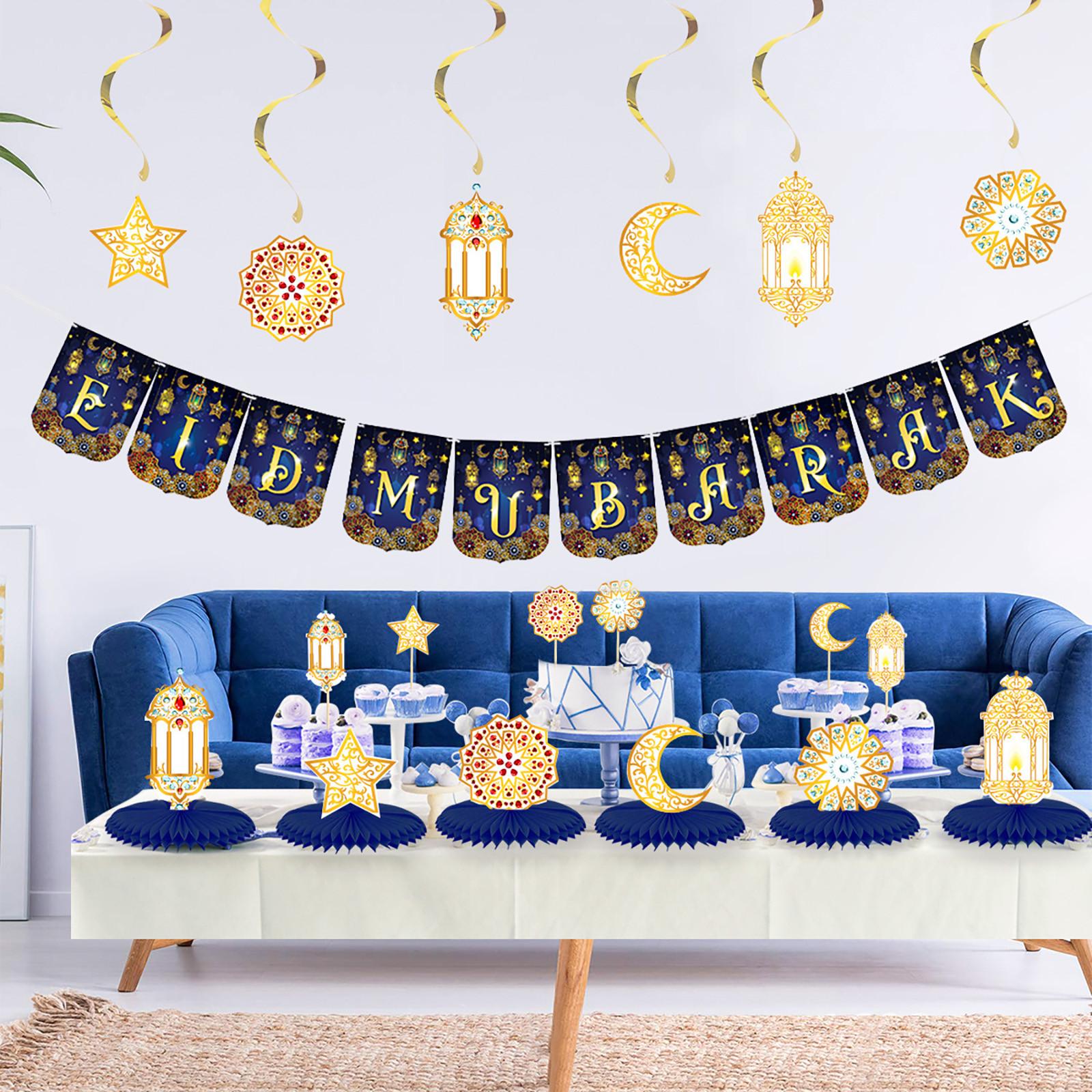 

Рамадан партии Украшения Поставки Установить Тянуть Флаг Ид Мубарак Луна Лифт Флаг