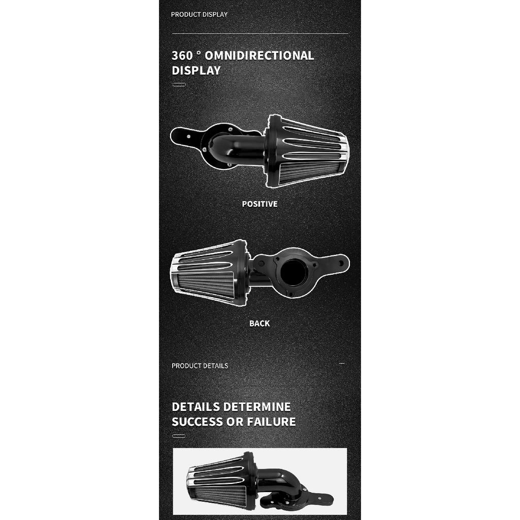 Motorcycle Air Cleaner Filter System Intake Kit Black For Harley Softail Touring Breakout 2018-UP Street Road Glide FLHR FLHT