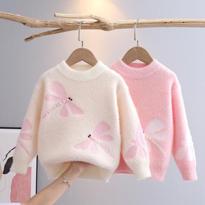 Maglione per bambini Autunno Inverno Neonato Libellula Modello Pullover Bottoming Shirt Ragazze Maglioni Stile Preppy