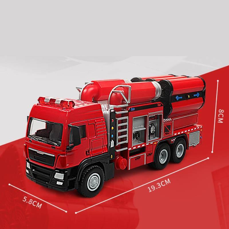 

Сплав Kaidiwei Модель Пожарной машины с дымоудалением Игрушка со звуком и функциями Свет