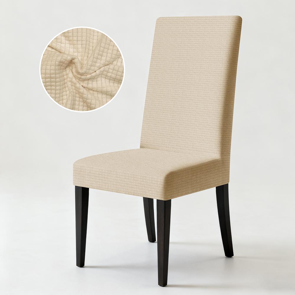 1PC Oversized Stretch High Back Dining Chair Covers Fashion Removable Spandex Protector Kitchen Thickened Soft Chair Cover