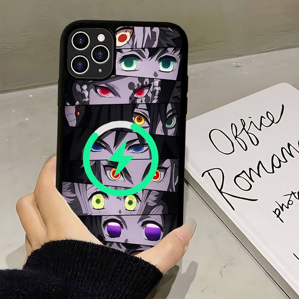 Anime Demon Slayer Magsafe Magnetic Phone Case For IPhone 17 16 Pro Max 15 Plus 14 13 12 11 Cover