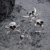 Punk Exaggerated Sliver Color Stereo Skull Open Ring for Men Women Hip-hop Gothic Halloween Party Finger Jewelry Accessory Gift