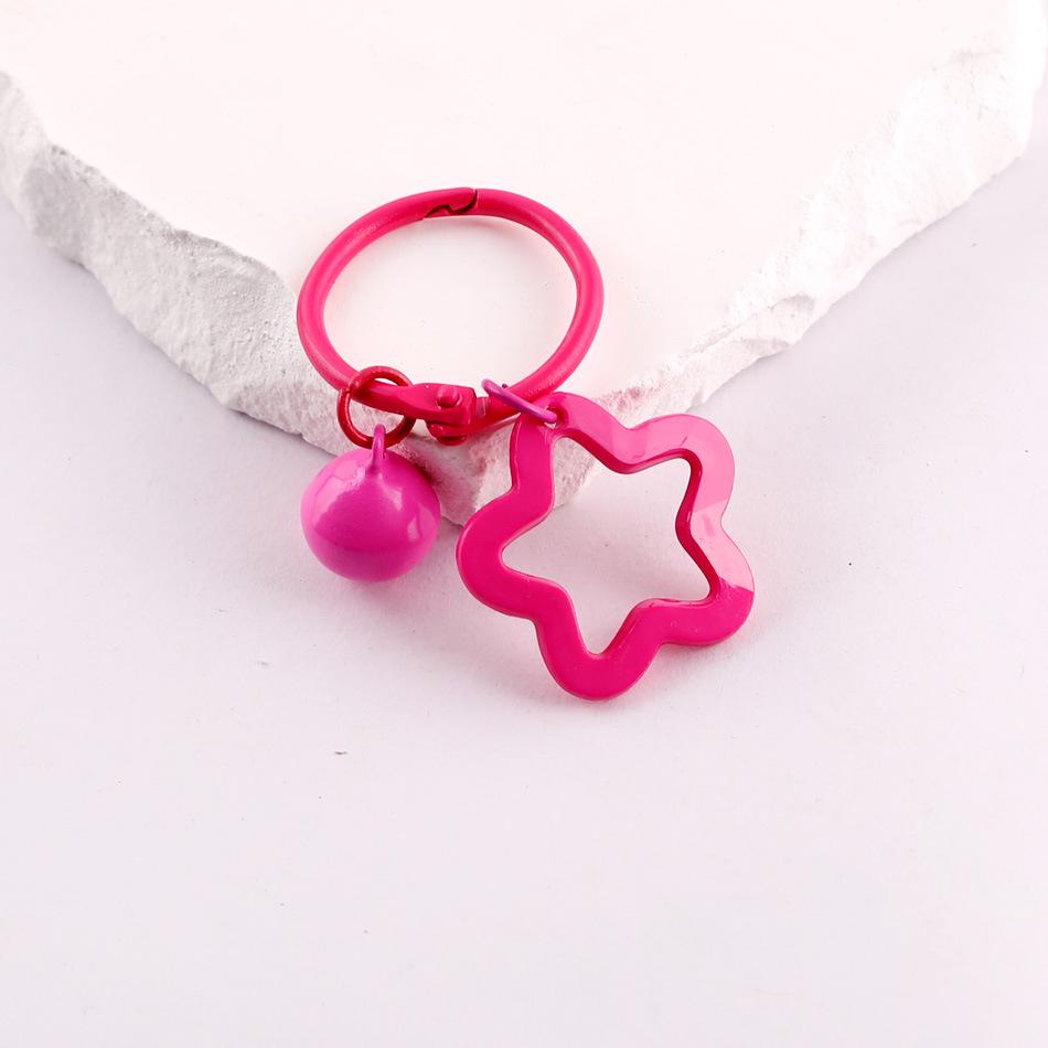 Korean Style Sweet Acrylic Star Keychain Pendant with DIY Perler Beads