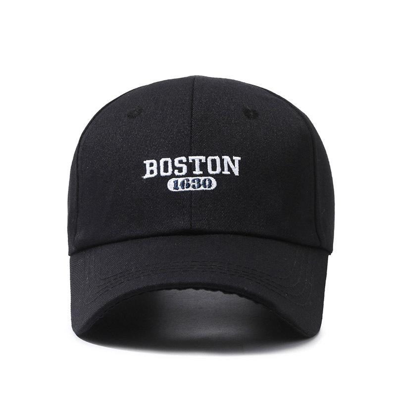 New big head circumference baseball cap Internet celebrity versatile embroidery baseball hat deep top big short brim letter embroidery