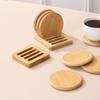 Bamboo Coaster Set Simple Creative Cup Holder Round Water Cup Insulation Pad Bamboo Tea Cup Holder Display Rack