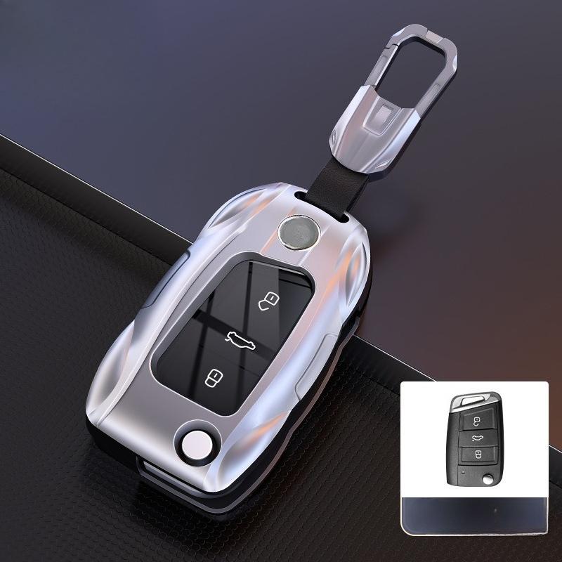 Alloy Car Key Case, For Vw Volkswagen Cupra Formentor Golf 8 Mk8 Id.3 Id.4 Skoda Octavia Seat Leon Mk4 Gti R Car Accessories