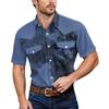 Men'S Fashionable Lapel And Shoulder Length Short Sleeved Casual Top