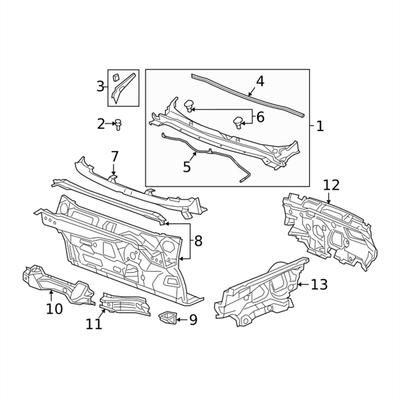 LH Driver Side Air Inlet Grille Panel Extension 23497829 Aftermarket Replacement