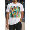 Plus Size - Men's T-Shirt S-5XL Featuring a Vibrant Abstract Crowd Print With 'Unique By Choice. United By Nature.' Slogan - A Casual Short-Sleeve