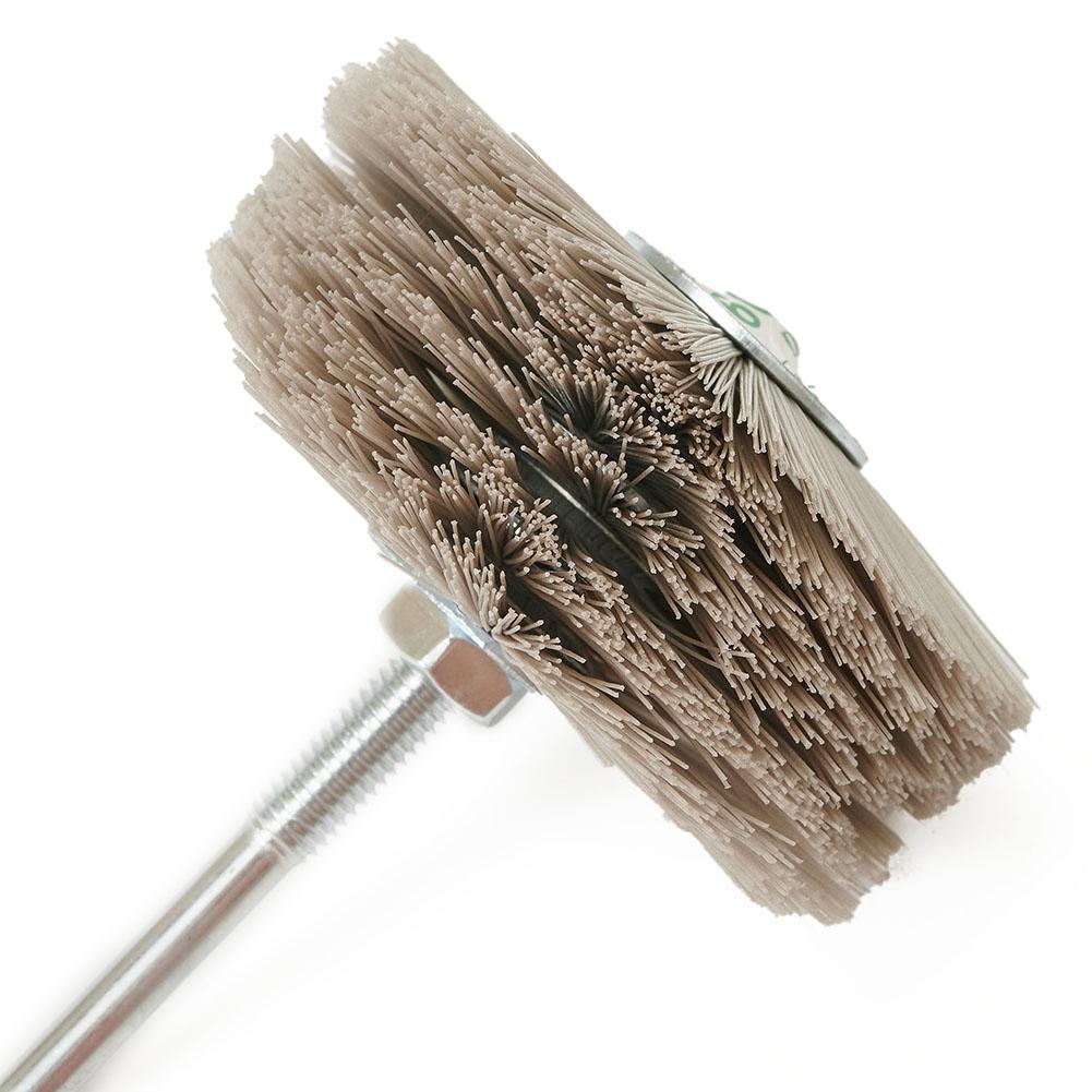 Long Lasting 80mm Nylon Wheel Brush Grinding Head for Woodwork Polishing