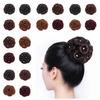 Pearl Synthetic Hair Bun Flower Ring Bun Curly Chignon Retro Nine Flowers Hair  Women