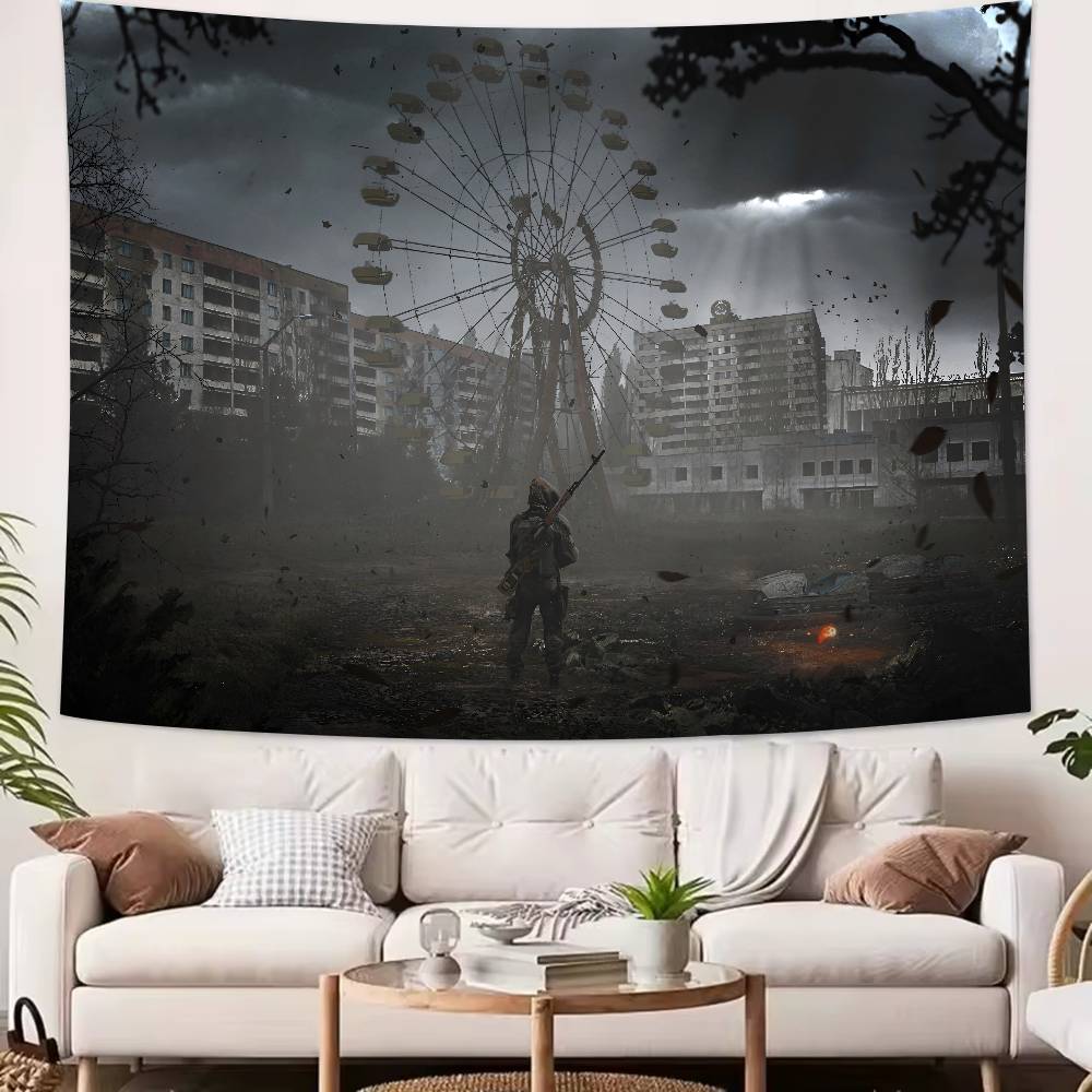 Horror Thriller Adventure Game SSTALKER Series Game Tapestry Decoration Bedroom Dormitory Background Living Room Club Tapestry