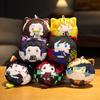 Demon Slayer Plush Pillow & Keychain Set: Tanjiro, Nezuko, Zenitsu, Shinobu, Inosuke
