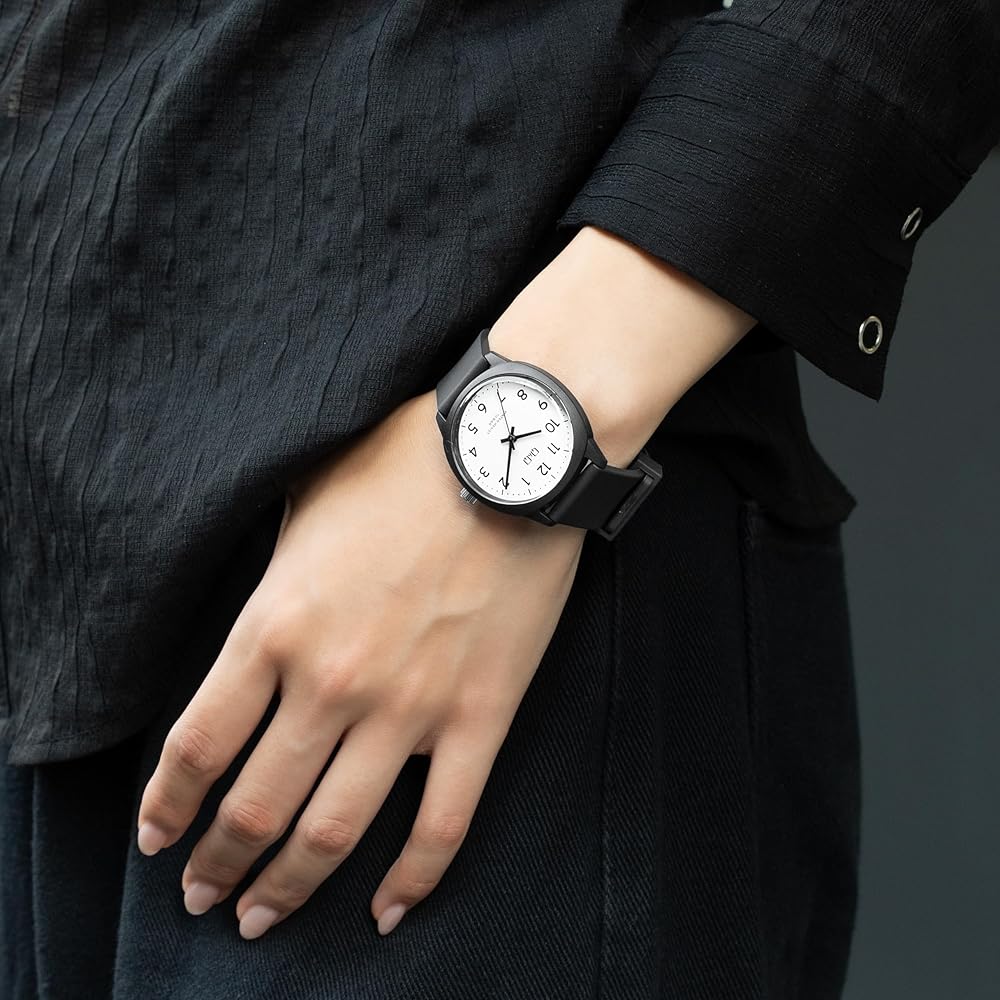 Citizen Q&Q Lightweight 10 ATM Water Resistant Simple Black Watch with Easy-to-Read Dial V52A-501VK