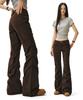 Deketeuumeon Flared Shirring Pants Dcwpt017Brown