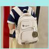 Minimalist Fashion Backpacks With Color Block Style And 15in Laptop Compartment For Students