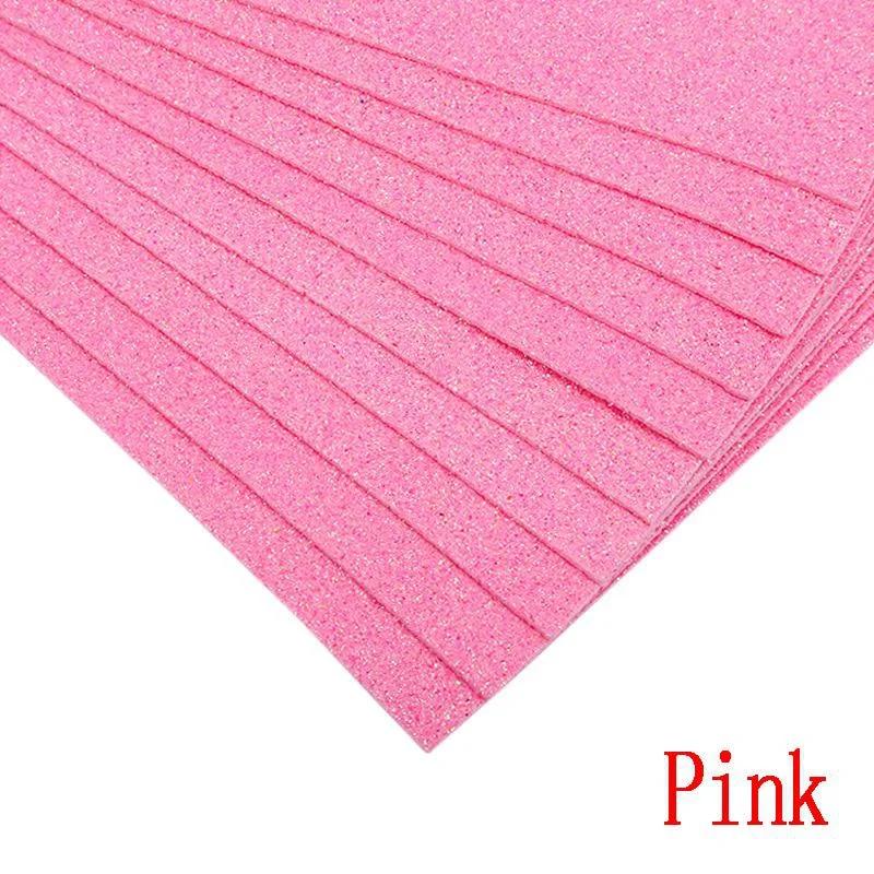 10Pcs/bag 2MM Thick A4 with Powder Sheet Material Glitter Bright Sponge Paper Foam Paper Kindergarten DIY Handmade