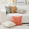 45x45cm Corduroy Throw Pillow Covers Soft Striped Square Cushion Covers Spring Pillowcases for Couch Sofa Bedroom Chair