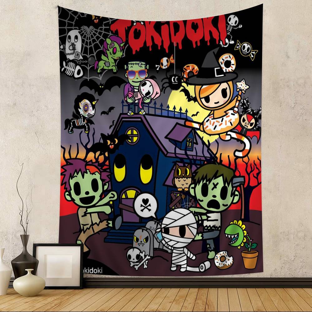 Japan Tokidokis Cartoon Tapestry Art Science Fiction Room Home Decor Wall Hanging Sheets