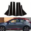 6 pièces Adapté Pour Hyundai Kona Encino Kauai i20 2018 2019 2020 2021 2022 2023 Noir Brillant Montant Pilier Bande de Finition Fenêtre Cache Latéral de Porte Autocollant