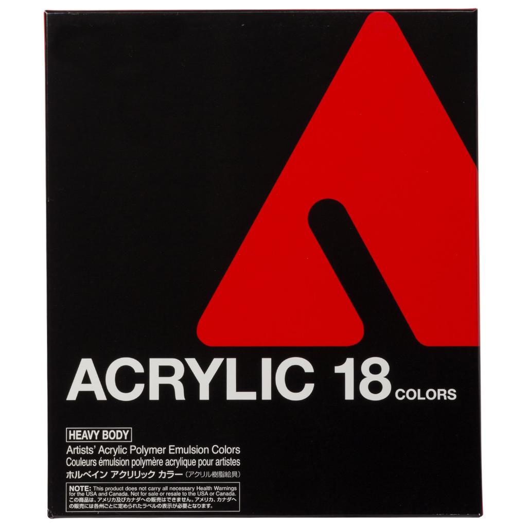 Holbein Acrylic Color AU993 20ml 18 Color Set 16993 [Heavy Body]