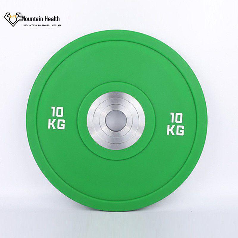 Bunte Gym Bumper Plates - Langlebiges Gusseisen, Fallresistent, Hochelastisch für Gewichtheben und Heimgebrauch