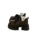 Retro Thick Bottom with Skirt Single Shoes Female Tide with Lace-up Small Leather Shoes Female Spring and Fall Fashion Women Summer Breathable Shoes