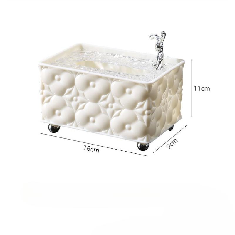 Jacquard Taschentuchbox Organizer Serviettenetui Leichter Luxus Wohnzimmer Schlafzimmer Couchtisch Taschentuch Aufbewahrungsbox Papierhalter