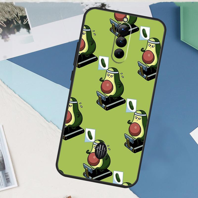 Süße Cartoon-Avocado Fitness-Hülle für ZTE Nubia Red Magic 11 10 9 8 8S 9S 10S Pro Plus 6 7 6S 7S Pro 5G 6R 10 Air Cover