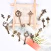 13Pcs/Set Vintage Metal Crown Key Pendant Diy Craft Charm Alloy Jewelry Making