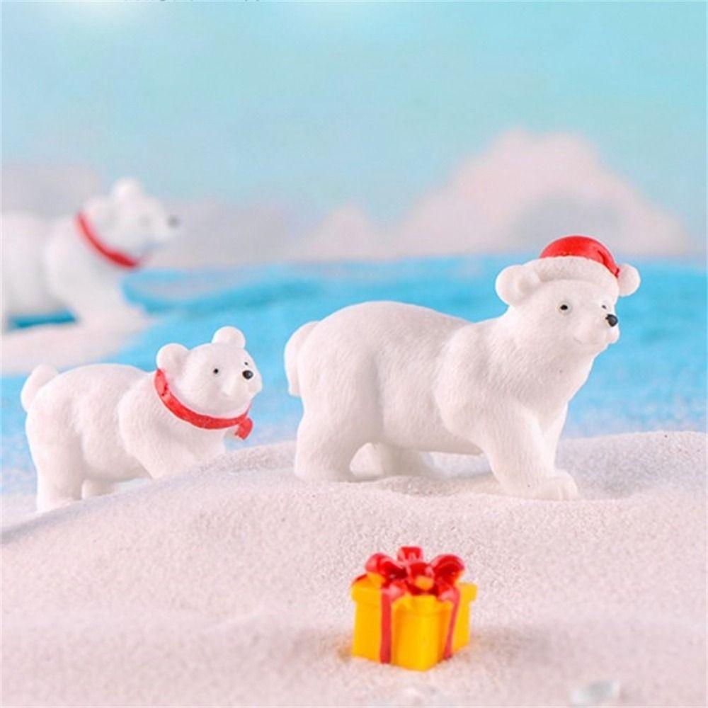 Craft Home Decoration Garden Decor Christmas Ornament DIY Accessories Polar Bear Figurines