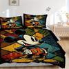 3pcs set Mickey Mouse, Stained Glass, Pop Art print bedding quilt cover, soft and comfortable quilt cover suitable for bedroom and guest room07