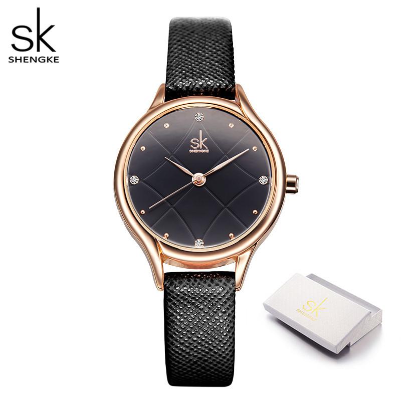 

Shengke Women s Watches Fashion Wrist Watch Plaid Ladies Quartz Watch White Best Gifts Clock for Wife,Family,Friend чорний
