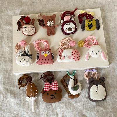 Korean Version Of Cartoon Cute Fabric Three-Dimensional Cotton-Filled Animal Neck Necklace Female Cute Versatile Sweater Chain Accessories Pendant