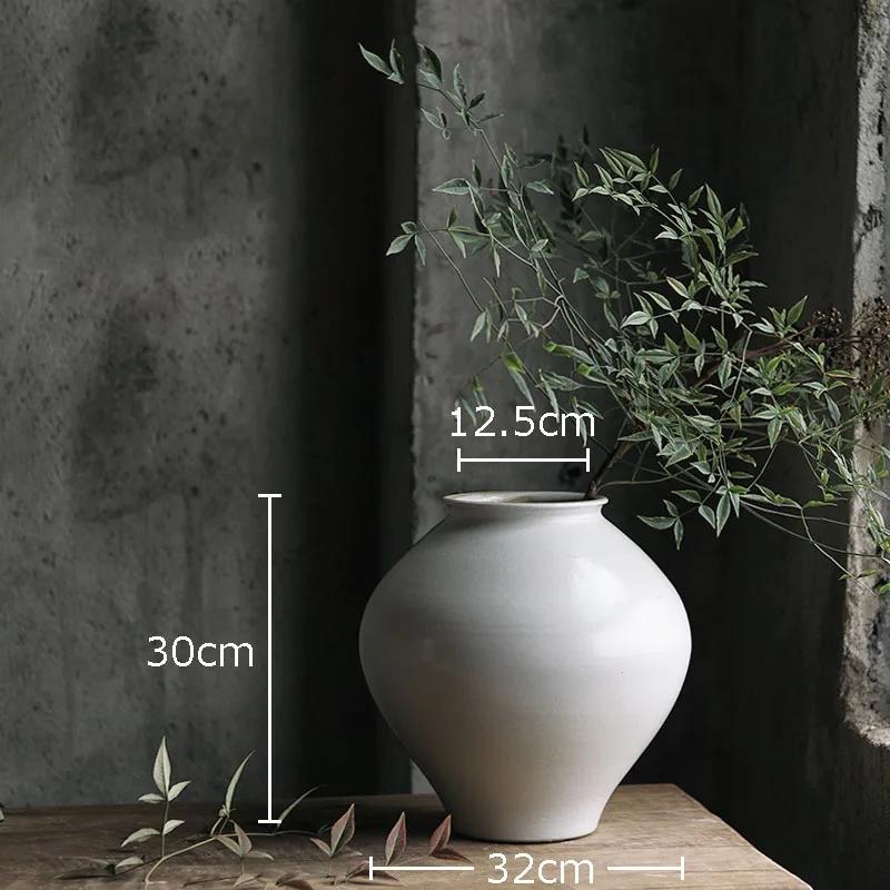 Creative White Ceramic Vase Minimalism Flower Pots Desk Decoration Flowers Arrangement Floral Vases Room Aesthetic Decor