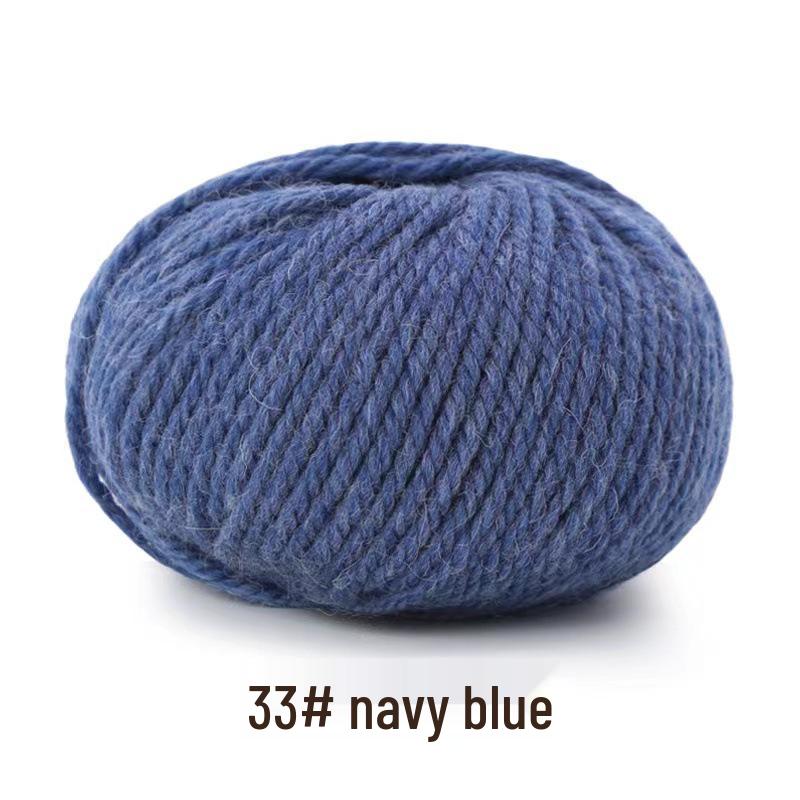 Yak Down 3-Strand Wool Yarn for Hand-Knitted Medium-Thick Sweaters, Cardigans, Scarves, and Hats
