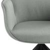 Aura SWIVEL CHAIR light gray AUTO RETURN wooden legs